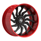 SENTALI BFX BFX4 Red Lip / Matte Black Centre 22x10 8x165.1/8x180 Wheels | Offset: -24 | Backspace: nan | Bore: 125.2