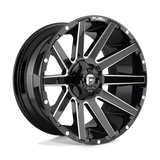 Fuel D615 GLOSS BLACK MILLED 22x12 5x114.3/5x127 Wheels | Offset: -44 | Backspace: 4.77 | Bore: 78.1