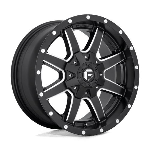 Fuel D538 MATTE BLACK MILLED 22x12 8x165.1 Wheels | Offset: -44 | Backspace: 4.77 | Bore: 125.1