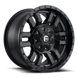 Fuel D596 MATTE BLACK GLOSS BLACK LIP 20x10 8x170 Wheels | Offset: -18 | Backspace: 4.79 | Bore: 125.1