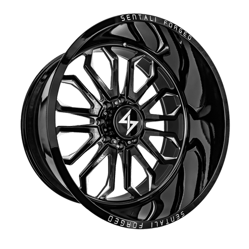 Sentali Forged Gloss Black Milled SF-3 24x14 8x165.1 Wheels