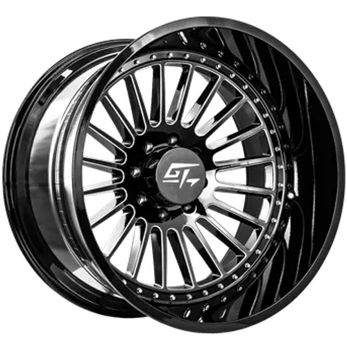GT OFFROAD Gloss Black Milled Strike Gloss Black Milled 26x12 8x170 Wheels