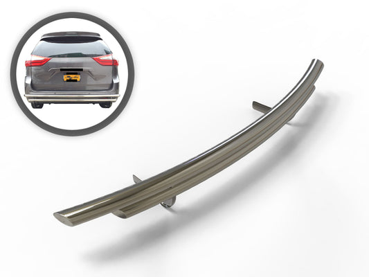 Vanguard Stainless Steel Rear Guards Rear Bumper Guards Bumper Guard for 2004-2020 toyota sienna nan