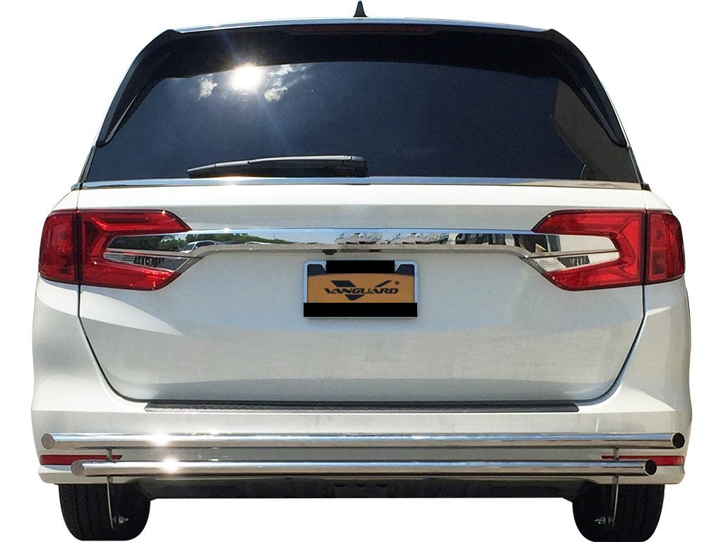 Vanguard Stainless Steel Rear Guards Rear Bumper Guards Bumper Guard for 2018-2024 honda odyssey nan