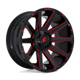 Fuel D643 GLOSS BLACK RED TINTED CLEAR 20x10 5x139.7/5x150 Wheels | Offset: -18 | Backspace: 4.79 | Bore: 110.1