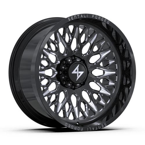 Sentali Forged SF6BM Gloss Black Milled 24x14 8x170 Wheels | Offset: -76 | Backspace: 4.5 | Bore: 125.2