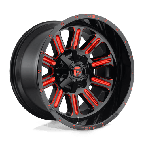 Fuel D621 GLOSS BLACK RED TINTED CLEAR 20x9 5x139.7/5x150 Wheels | Offset: 20 | Backspace: 5.79 | Bore: 110.1