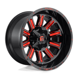Fuel D621 GLOSS BLACK RED TINTED CLEAR 20x9 5x139.7/5x150 Wheels | Offset: 20 | Backspace: 5.79 | Bore: 110.1