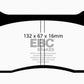 EBC 2012+ Nissan GT-R R35 (w/M12/M14 Bolts & Iron Rotors) Yellowstuff Rear Brake Pads