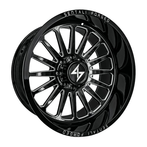 Sentali Forged Gloss Black Milled SF-2 24x12 6x135 Wheels
