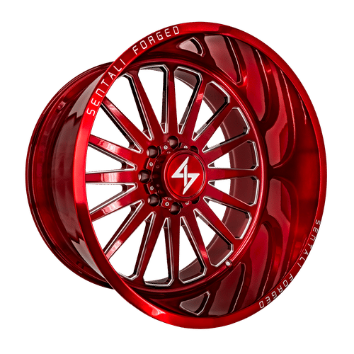 Sentali Forged Red Milled SF-2 22x12 8x180 Wheels